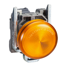 Schneider Electric 22mm Pilot Light; Round; Flat; LED; 120VAC; Yellow